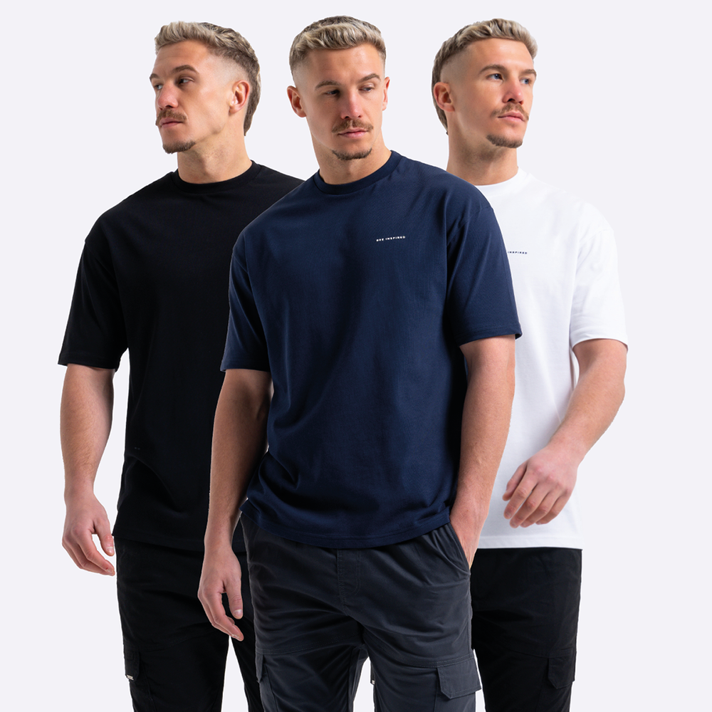 MacKenna T-Shirt Triple Pack - Navy/Black/White